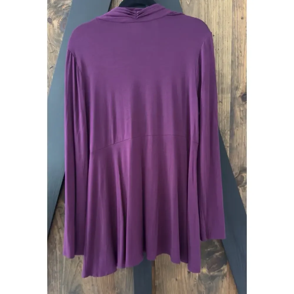 J. JILL Stretchy Empire Waist V-neck Tunic Size L EUC - Picture 2 of 7